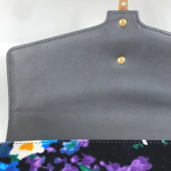 GUCCI 421882 Floral Silvi Small ribbon Shoulder Bag Velor / Leather Multicolore - Picture 10 of 16